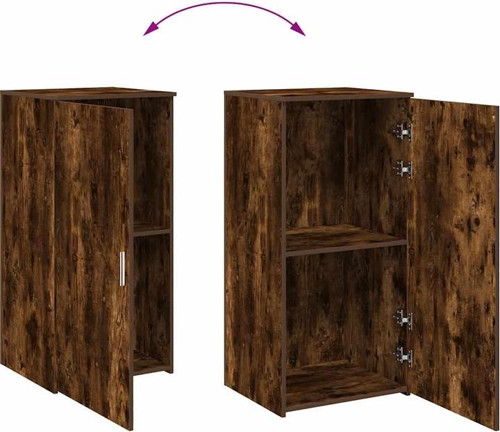Image du produit VidaXL Armoire de stockage chêne fumé 50x45x103,5 cm Armoire en bois composite