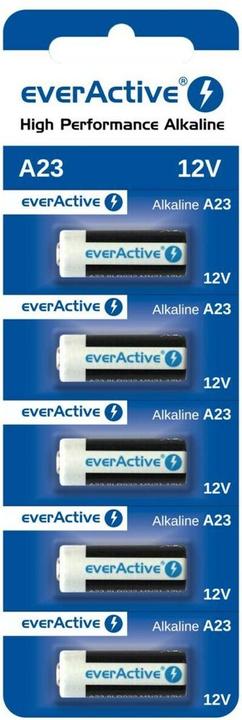 Label énergétique Everactive Piles alcalines 23A 12V - Blister 5 pcs. (5 pcs, A23, 55 mAh)