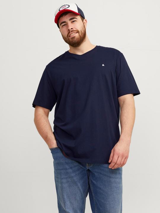 Actual product image Jack & Jones Solid colour plus size T-shirt (7XL)