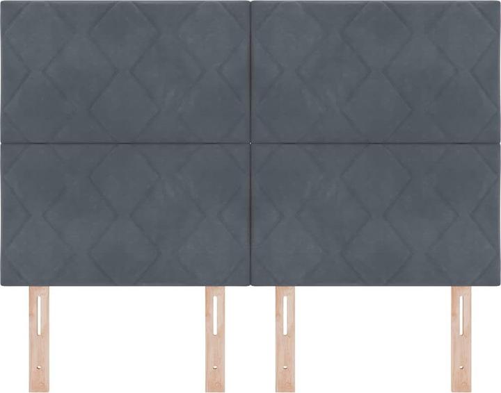 Produktbild VidaXL Kopfteil Diamantblock Design Dunkelgrau 160 cm Samt (160 x 40 x 7 cm)