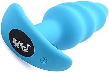 Actual product image XR Brands 21X Vibrating Silicone Swirl Butt Plug with Remote