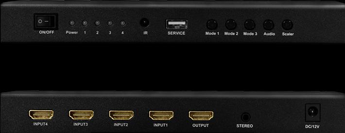 Produktbild LogiLink HDMI-Switch 4x1-Port, Multiviewer, 4K/30 Hz, Scaler, Seamless, RC