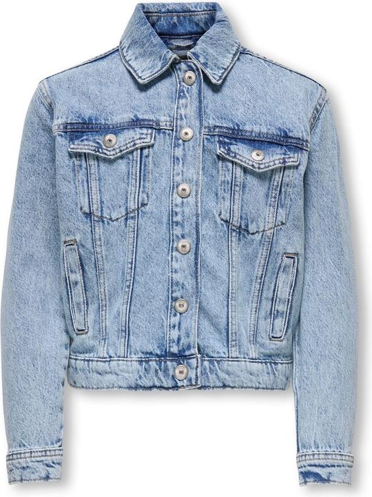 Produktbild Only Kapuze mit Kordelzug Ärmelbündchen mit Knopf Tief angesetzte Schulter Jacke Jeansjacke (158)