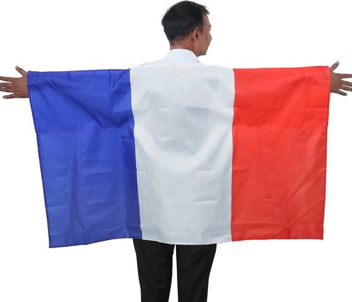 Sonia Originelli Fan Poncho Umhang Flagge Frankreich