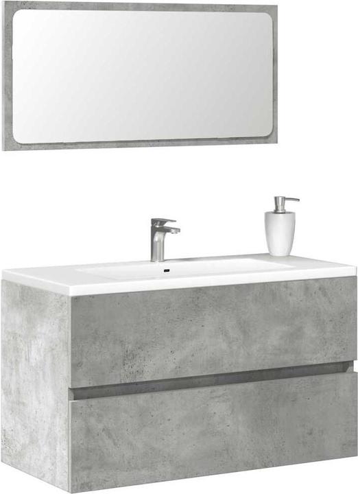 Image du produit VidaXL Armoire de salle de bain avec miroir Bois composite gris béton