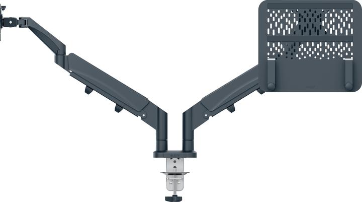 Leitz Ergo space-saving dual monitor arm with laptop holder (Table, 32.01")