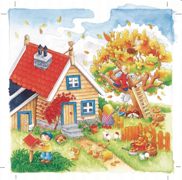 Actual product image Goki 4-layer puzzle seasons (54 pieces)