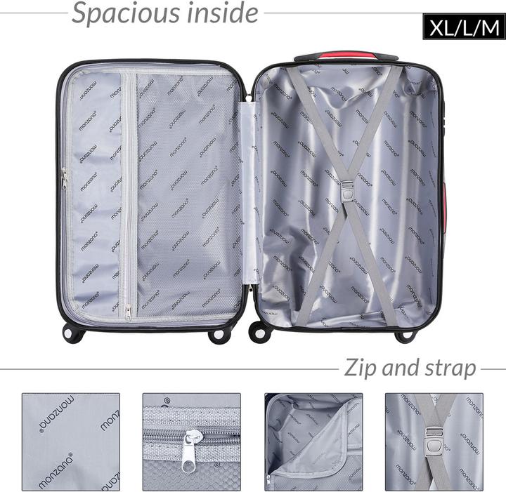 Immagine prodotto Monzana Custodia rigida (34 l, Bagaglio a mano (fino a 50 litri))