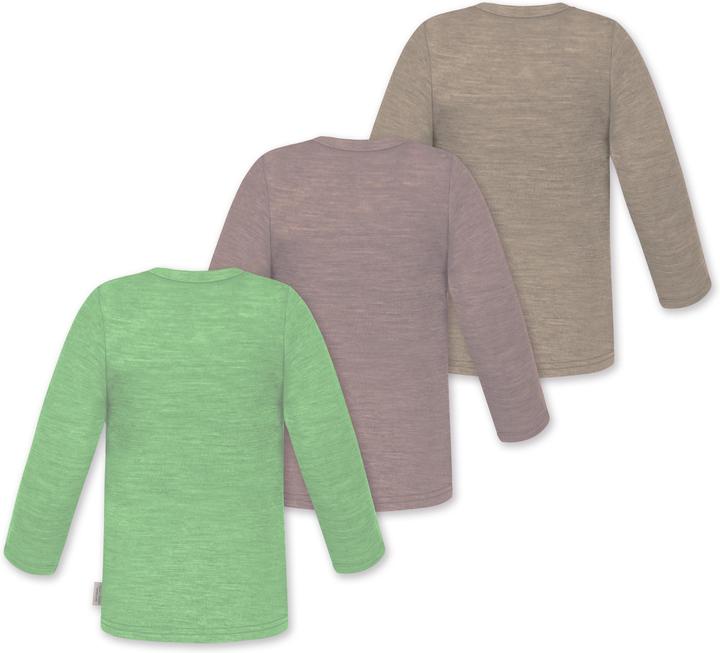 Actual product image Normani 3-pack baby merino longsleeve "Taupo" - 9475 (74, 80)