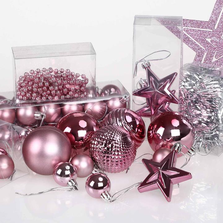 Image du produit Deuba 66tlg Boules de sapin de Noël argentées (66 -pièce)