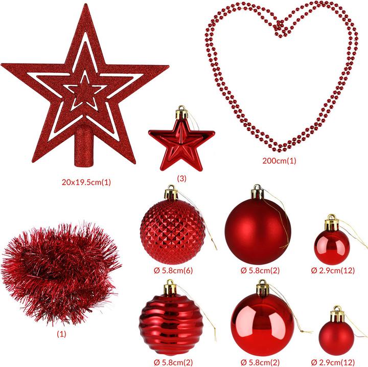 Produktbild Deuba Weihnachtsbaumkugeln (1 -teilig)