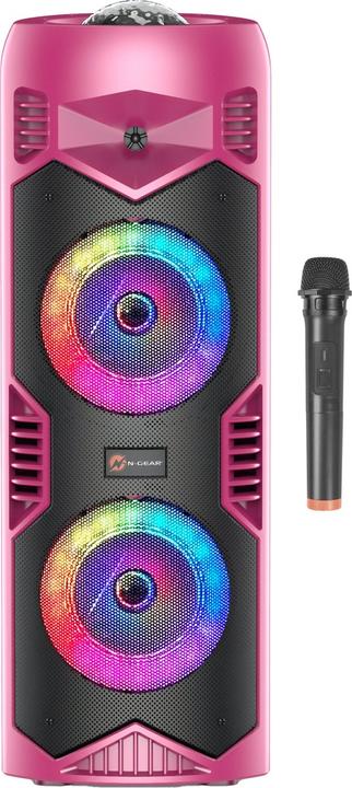 N-Gear LGP5150 - Draadloze Bluetooth Party Speaker - Karaoke Set - 1 Microfoon - Discoverlichting - Barbie (3 h)