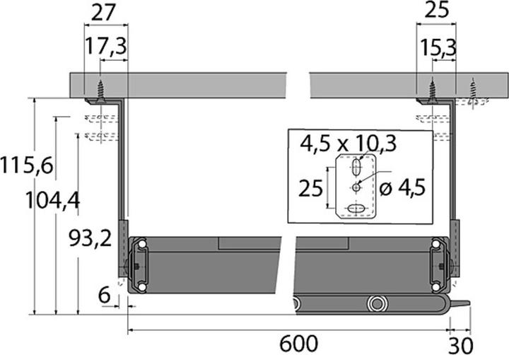 Image du produit Hettich Coulisses pour clavier avec tapis de souris SYSTEMA TOP 2000