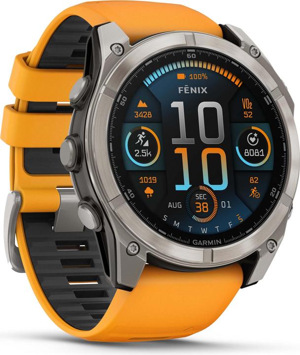 Actual product image Garmin Fenix 8 AMOLED Sapphire Titan (51 mm)