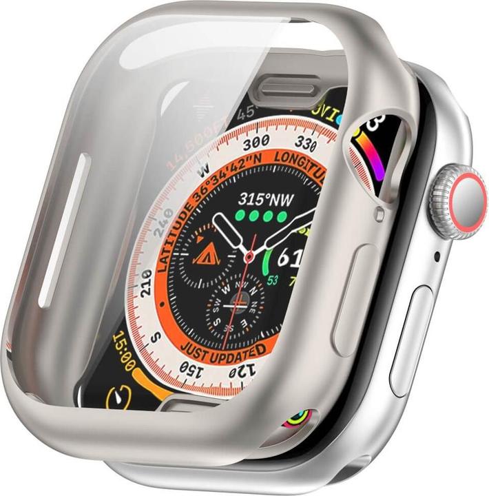 Produktbild Cover-Discount Apple Watch 10 - 46mm - Gummi Schutz Case Metall-Look