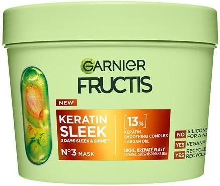 Garnier Fructis Keratin Sleek Mask For Dry And Frizzy Hair - 370 Ml (370 ml)
