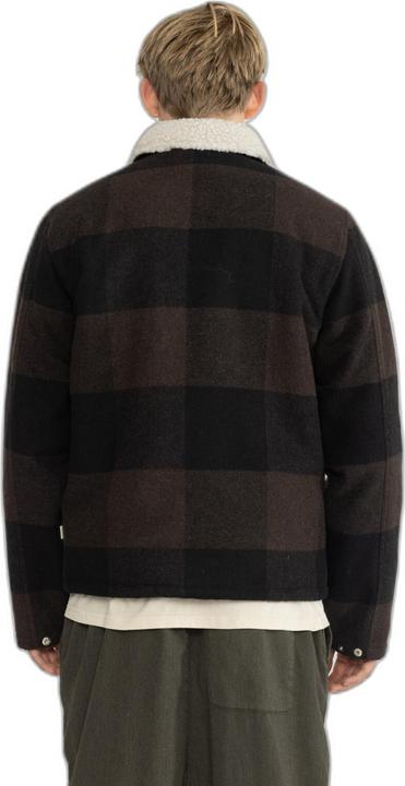 Actual product image Revolution quilted shirt jacket with check and teddy collar (M)