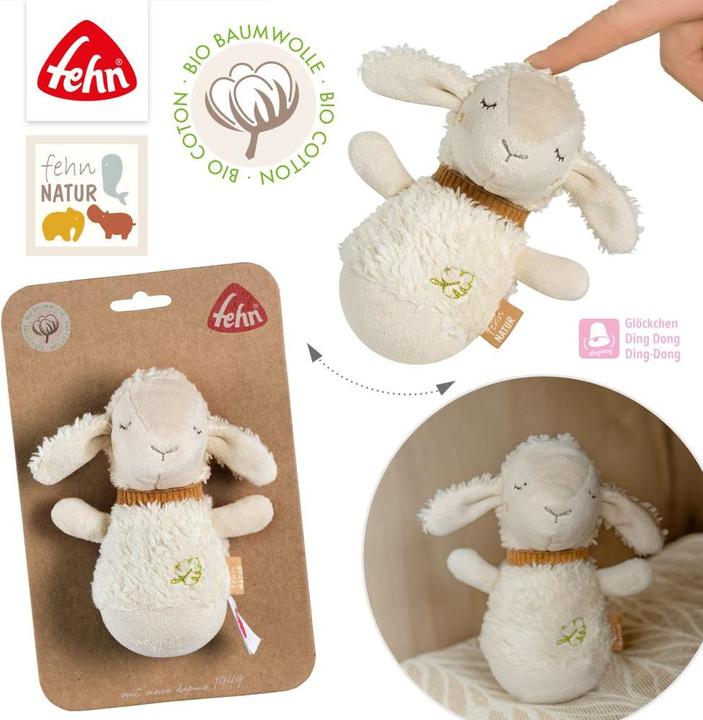 Actual product image Fehn Rasseln & Greiflinge Steh-auf-Figur NATUR - Schaf