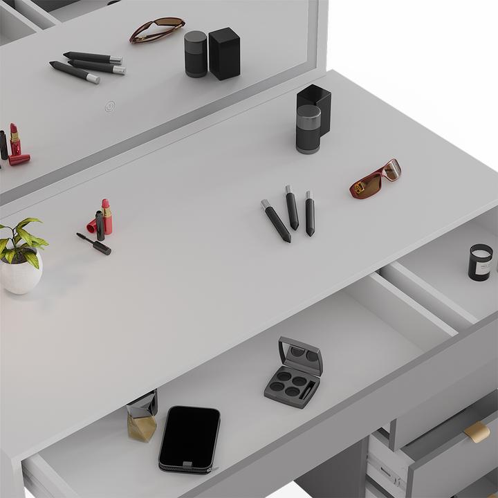 Actual product image Vicco Elise with stool and lighting (115 x 76 x 55 cm)