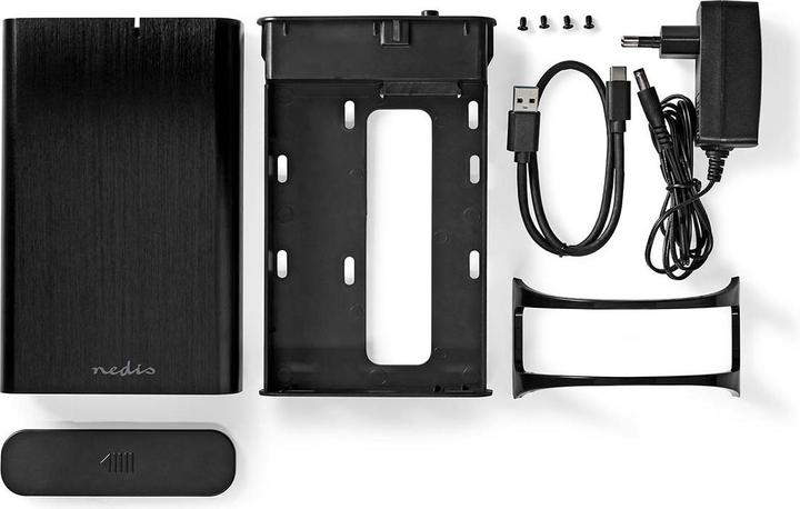 Image du produit Nedis Boîtier pour disque dur | 3.5 " | USB 3.1 Gen1 | USB Type-A / USB Type-C™ | Notebook / PC | Alumini (3.5")