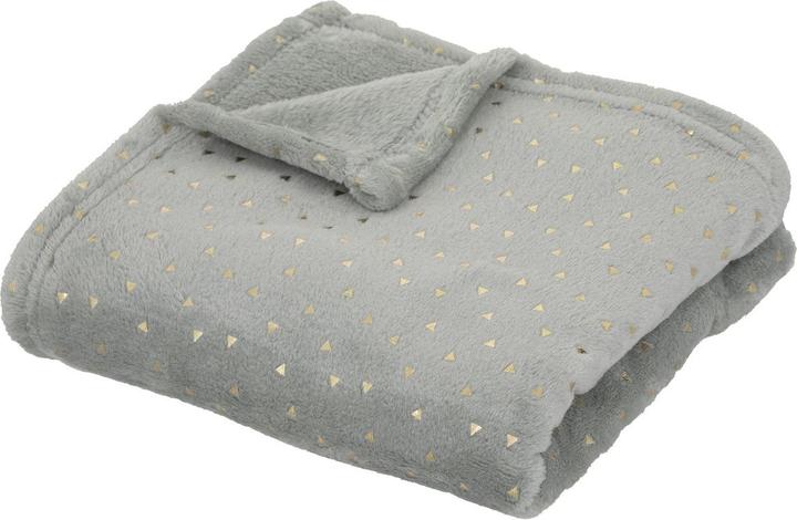 Actual product image Atmosphera Plaid Flan brlngt blue 75x100, blue (75 x 100 cm)