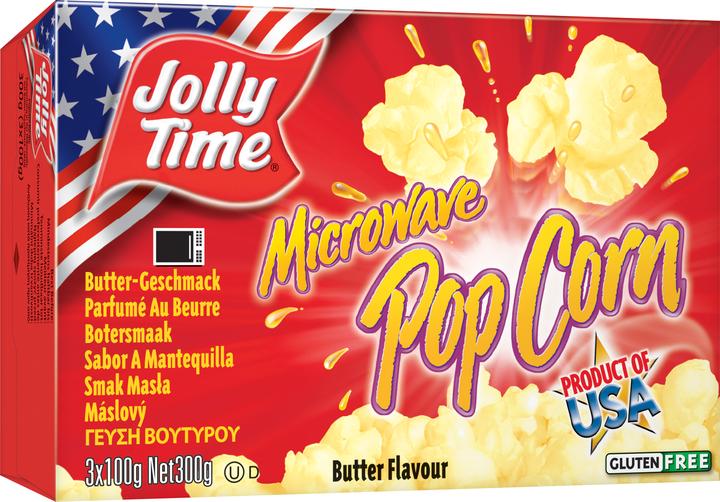 Jolly Time Pop Corn al gusto di burro per microonde 3 x 100 g (390 g)