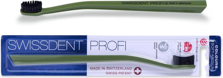 Produktbild Swissdent PROFI Colours Zahnbürste Soft-Medium Jagdgrün (1 Stk) (Mittel, 1 x)
