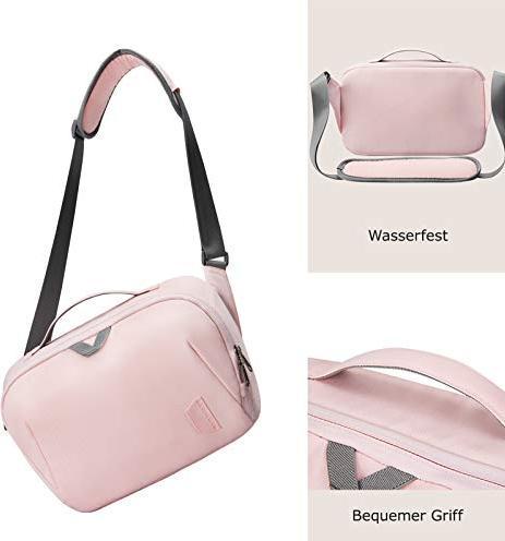Produktbild Only-Bags.Store Kameratasche Grosse Umhängetasche Schultertasche, für DSLR SLR-Kamera und Zubehör, Rosa (Kamera Schultertasche)