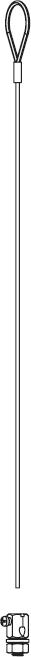 Actual product image Sylvania SPW651Suspension rope with eye 1500mm