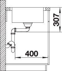 Actual product image Blanco Lemis 45 S-IF (Top-mounted sink, 86 cm, 50 cm)