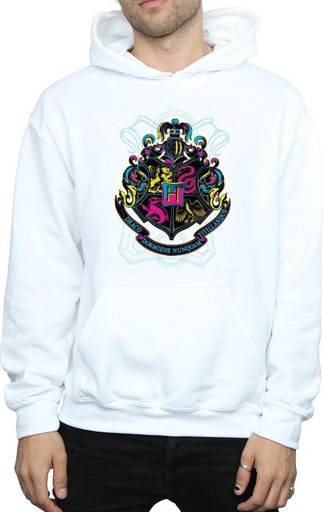 Produktbild Neon Hogwarts Crest Kapuzenpullover (L)