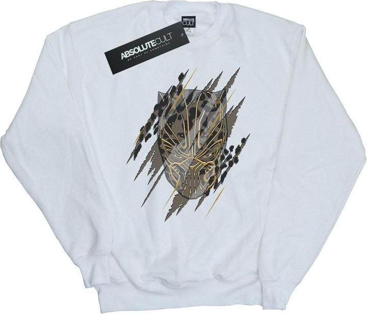 Schwarzer Panther Gold Kopf Baumwolle Sweatshirt