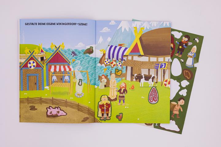 Produktbild Mein grosses Abenteuer-Stickerbuch - Wikinger (Deutsch, Joshua George, Ed Myer, Anna Taube, Loewe Kreativ, 2022)