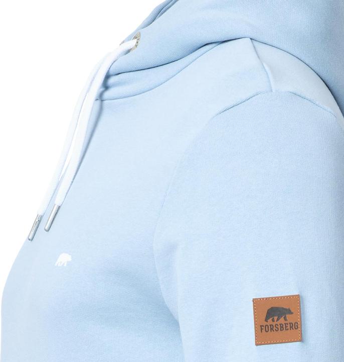 Immagine prodotto Forsberg Felpa con cappuccio con logo sul petto e sulla schiena nera, blu pastello (L)