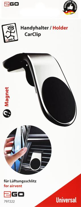 Image du produit 2GO Support universel pour smartphone CarClip dans l'aération sil.