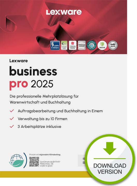Produktbild Lexware business pro 2025 - Abo (3 User, unbegrenzt)