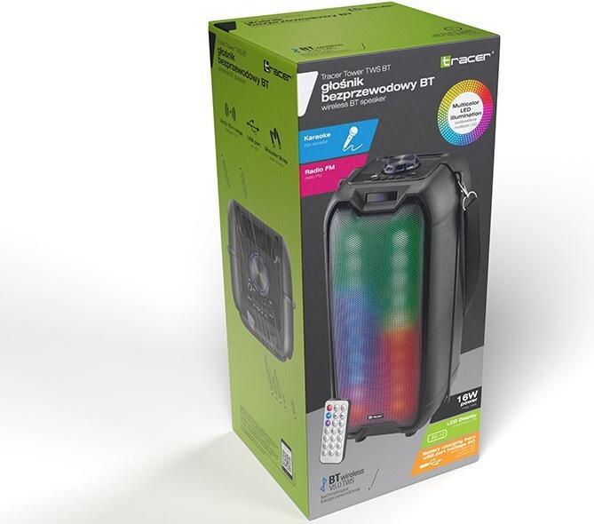 Actual product image Tracer Tower LED TWS BLUETOOTH speaker (8 h, Electrical connection)