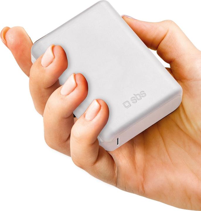 Immagine prodotto SBS Powerbank 10.000mAh 2x USB-C/1x USB 10W whiteá (10000 mAh, 10 W, 37 Wh)