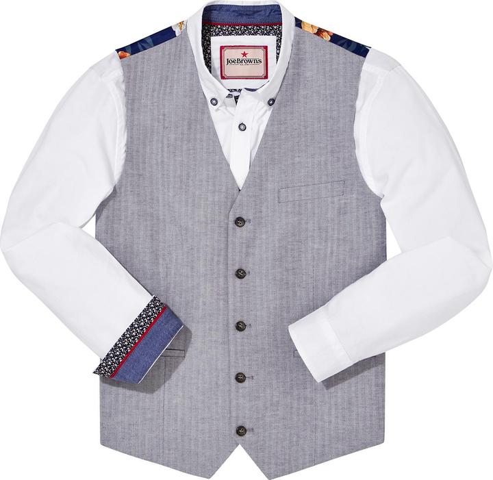 Actual product image Joe Browns Herringbone Linen Blend Waistcoat (Frequency band 38 (2600 MHz))