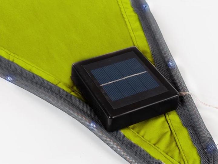 Produktbild Perel SONNENSEGEL MIT LED-BELEUCHTUNG - DREIECKIG - 3.6 x 3.6 x 3.6 m - LIMONENGR?N (3.6 x 3.6 x 3.6 m)