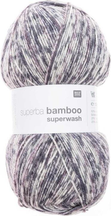 Actual product image Rico Design Wool Bamboo for socks 4-thread, 100 g, Purple Blue (420 m)