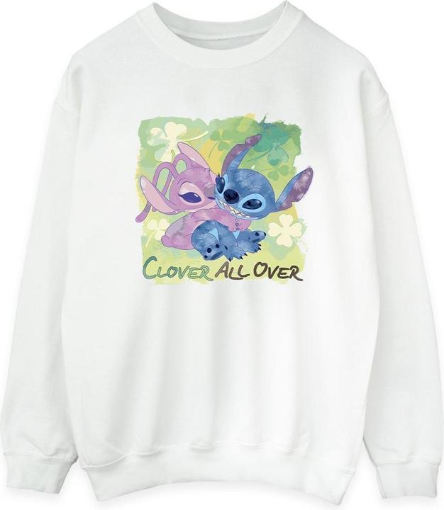 Disney Lilo And Stitch St Patrick's Day Clover Sweatshirt (M)