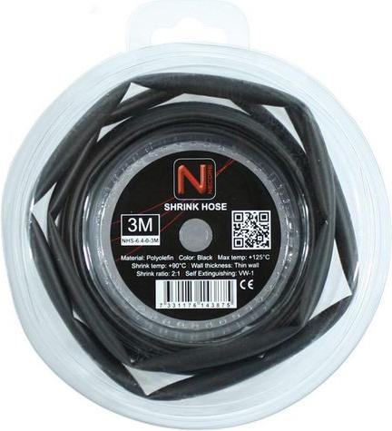 Produktbild Nemiq Schrumpfschläuche 2:1, 3.25... 6.5mm, Schwarz, Polyolefin, 3m
