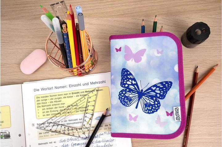 Produktbild Scooli Etui gefüllt Schmetterling