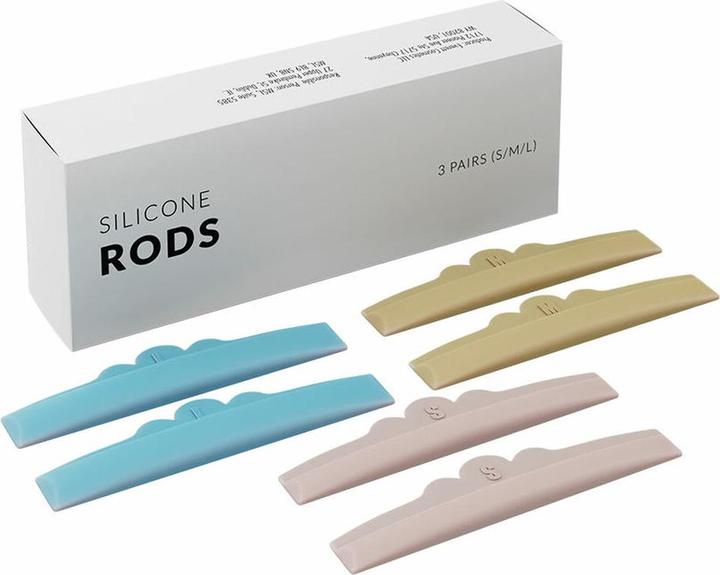 NoName Silikonstäbchen 3 Paare Wimpernliftstäbchen Silikonpads für Wimpernlifting Schilde (Wimpern Applikator)