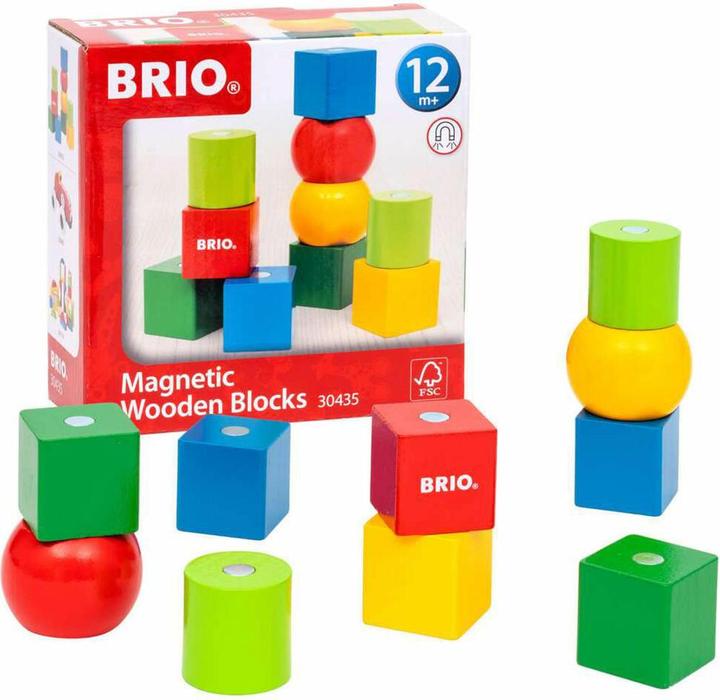 Produktbild Ravensburger BRIO – 30435 Magnetische Holzbausteine | Holzbausteine für Kinder ab 12 Monaten