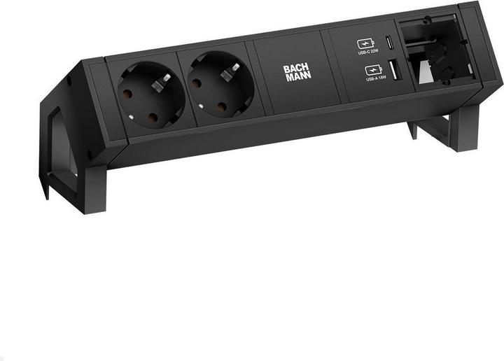 Produktbild Bachmann DESK2 2xCEE7/3 1xUSB A&C 22W (2 x, GST18, 0.20 m)