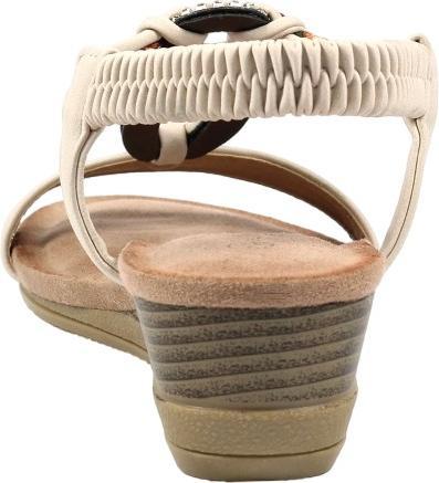 Actual product image Lunar Womens/Ladies Genoa Wedge Sandals (39)