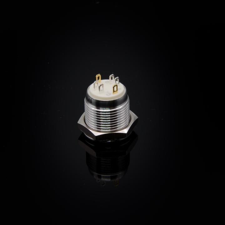Image du produit Purecrea Bouton-poussoir 16mm avec éclairage RGB 5V - Acier inoxydable