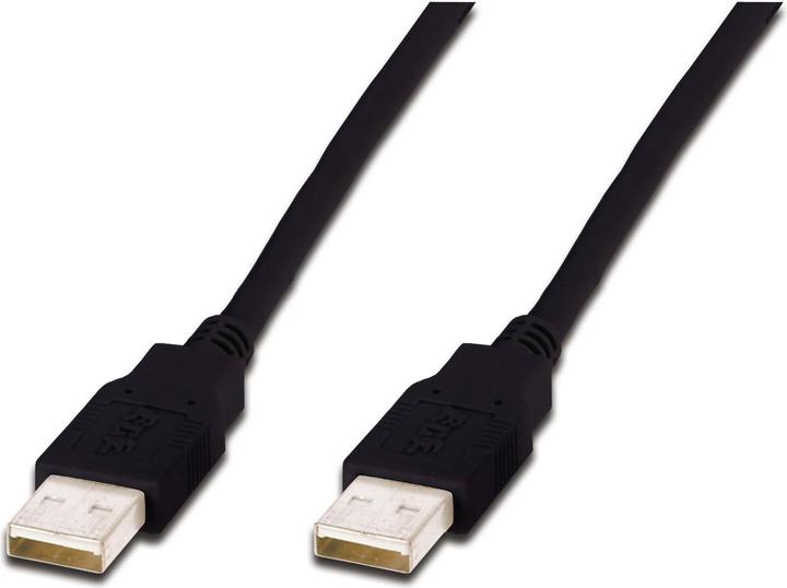 Produktbild Digitus ASSMANN USB Anschlusskabel Typ A St/St 1,8m USB 2.0 kompatibel sw (1.80 m, USB 2.0)